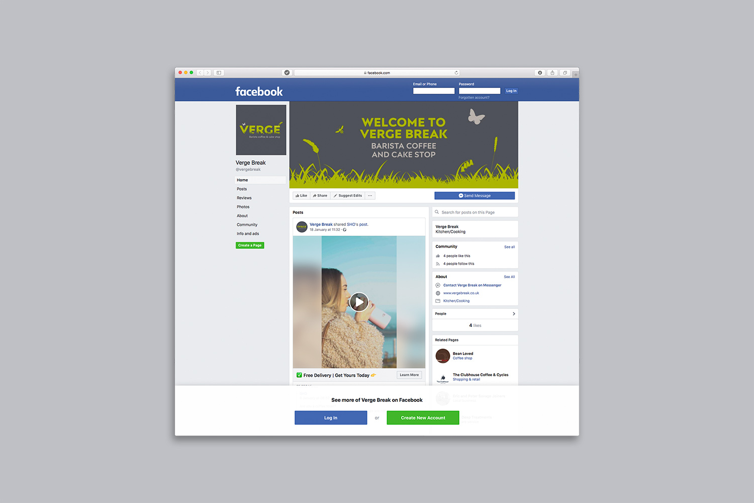 verge break facebook page